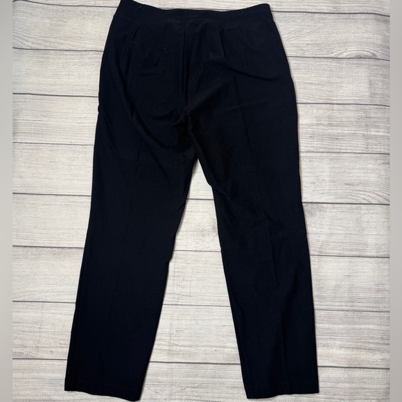 Eileen Fisher System Stretch Crepe Straight Ankle Pants Black Size Small Petite - Picture 3 of 4